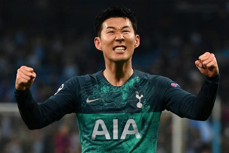 Son Heung-min (pictured April 2017) was suspended for the first leg and marked his return to the line-up in the Premier League by being sent off