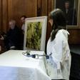 Gallery owner Aidan Meller (L) is selling works by robot artist Ai-Da