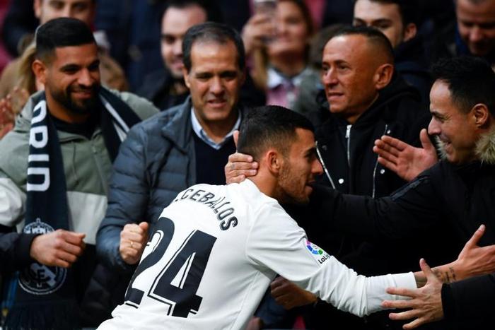 Real Madrid's Spanish midfielder Daniel Ceballos