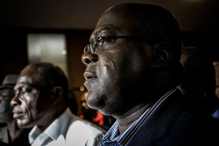 Election bitterness: Fayulu, left, and Tshisekedi