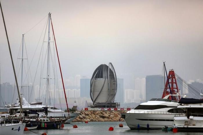 The eye-catching air purification system suffered a malfunction shortly after it began operating
