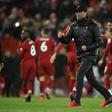 Liverpool manager Jurgen Klopp celebrates the win against Huddersfield