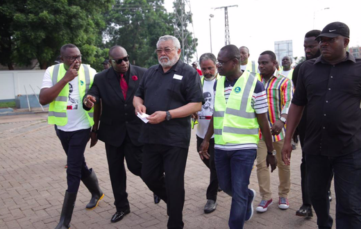 J.J Rawlings marks June 4 anniversary by planting trees in Accra