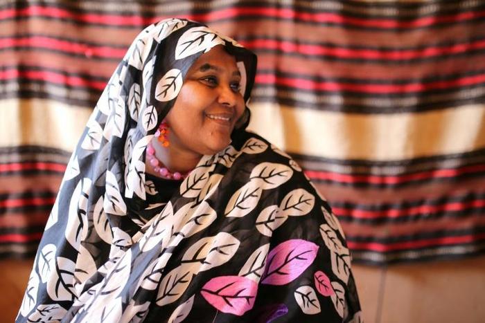 Mariam al-Mahdi, the deputy leader of Sudan's opposition Umma party, talks to an AFP journalist in this file picture taken on January 3, 2016