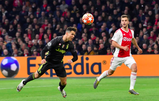 Ronaldo's super header against Ajax FC in the Champions League