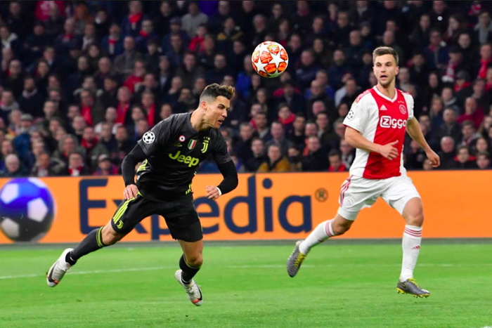 Ronaldo's super header against Ajax FC in the Champions League