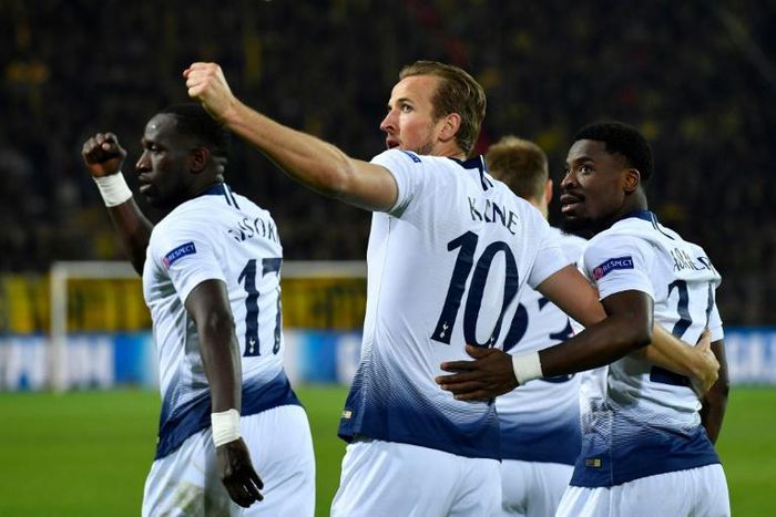 Tottenham Hotspur striker Harry Kane his goal against Borussia Dortmund