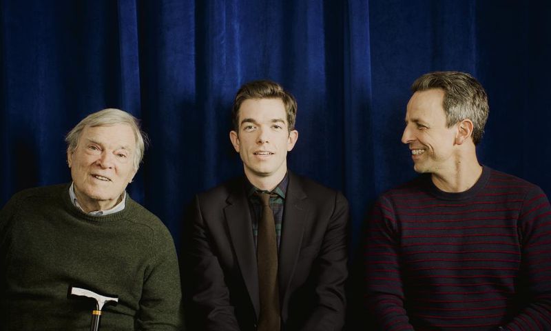 John Mulaney and Seth Meyers Fondly Send Up Sondheim and He's Amused
