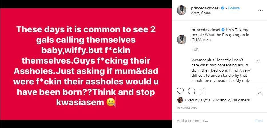 Prince David Osei's post