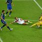 Germany's forward Mario Goetze scores the winner against Argentina in the 2014 World Cup final