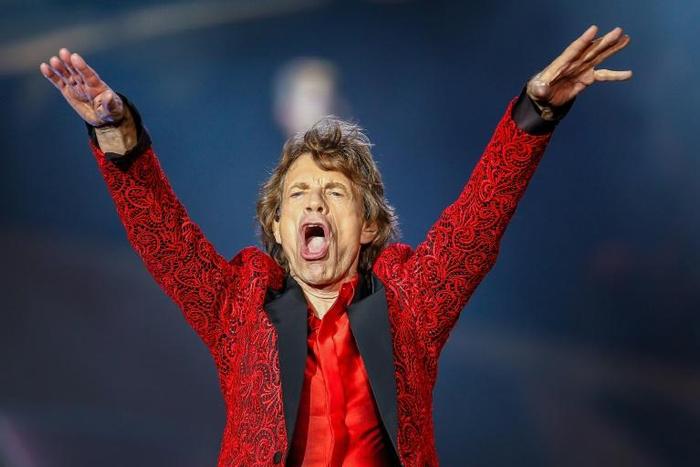 Mick Jagger of the Rolling Stones, pictured during a 2015 US performance, said he is "on the mend" after reportedly undergoing heart valve replacement surgery