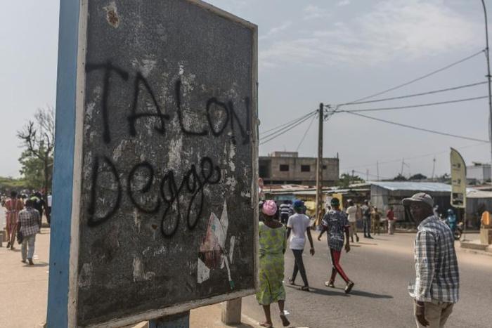 'Talon out': Benin President Patrice Talon has faced protests over free-market reforms and changes to the electoral code