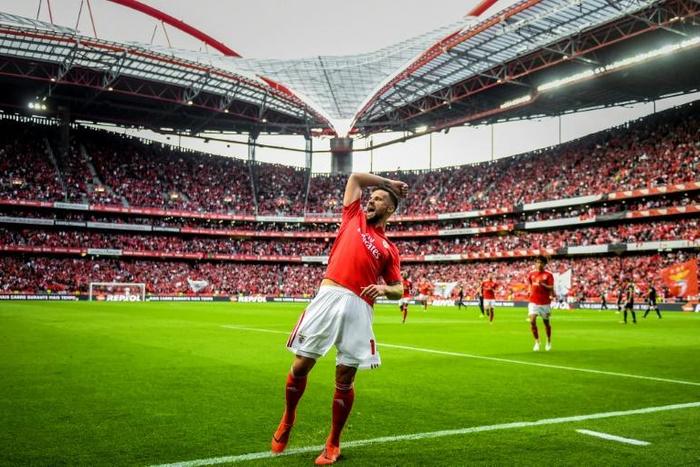 Haris Seferovic scored twice as Benfica sealed the Portuguese title at home against Santa Clara
