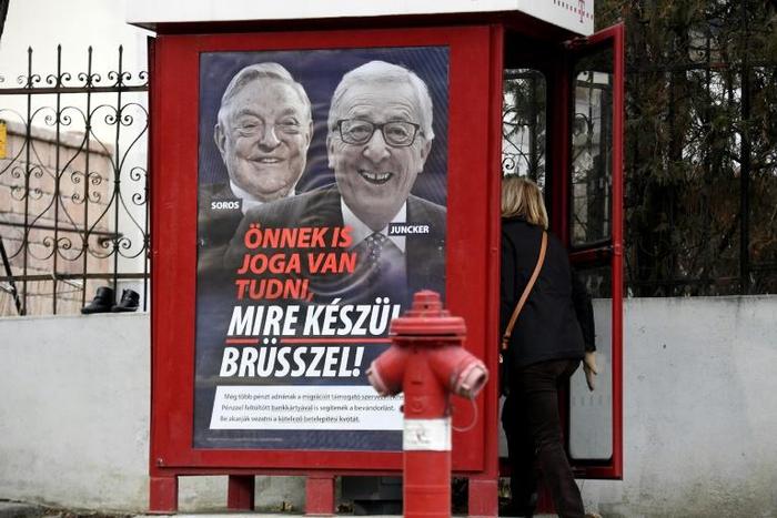 The latest row comes after the government launched a media campaign accusing Hungarian-born financier George Soros and the EU of backing illegal migration, which Brussels dismissed as a "ludicrous conspiracy theory"