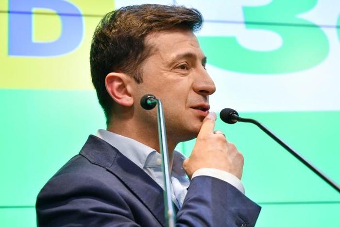 Ukrainian president-elect Volodymyr Zelensky (pictured April 21, 2019) released a statement saying Kiev is "counting on increased diplomatic and sanctions pressure on the Russian Federation"
