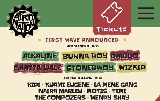 AfroNation Ghana LineUp