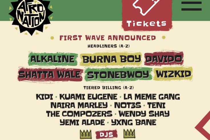 AfroNation Ghana LineUp