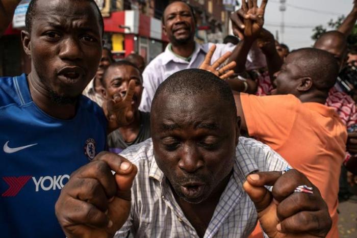 In the commercial capital Lagos, streets normally teeming with activity were eerily empty