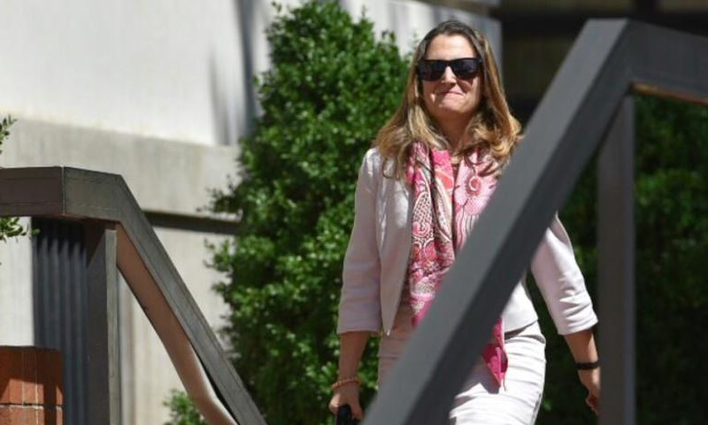 Canadian Foreign Minister Chrystia Freeland was in Washington for talks with US Trade Representative Robert Lighthizer and congressional leaders