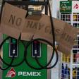 Imagen de una estación de gasolina cerrada debido al desabastecimiento en la Ciudad de México, el 9 de enero de 2019