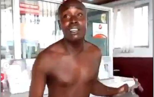 Angry investor storms First Allied Banking hall naked, with dangling di**k to demand his money (Video)