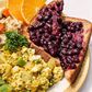 Green pepper tofu scramble with toast