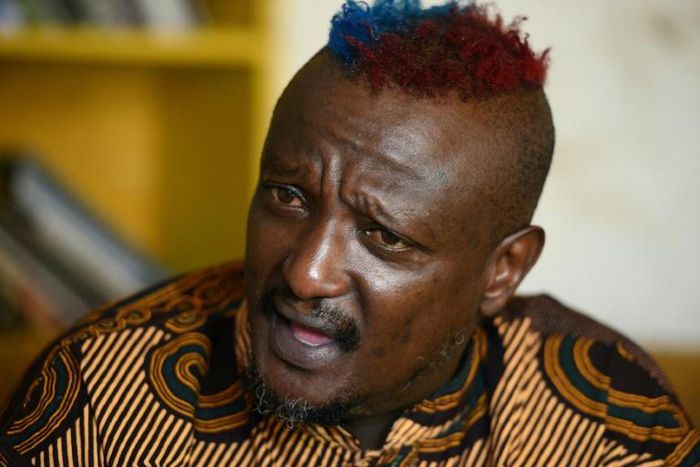 Binyavanga Wainaina, pictured in an AFP interview in January 2014, shortly after he declared that he was gay