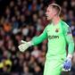 Barcelona's German goalkeeper Marc-Andre Ter Stegen (pictured May 1, 2019) will sit out of the Copa del Ray final due to ongoing "discomfort in his right knee," for which he will receive treatment