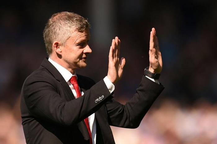 Hands up: Ole Gunnar Solskjaer's Manchester United were thrashed 4-0 by Everton