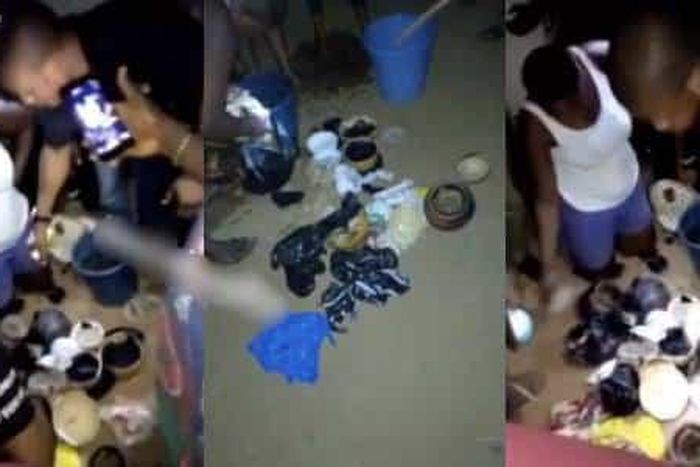 3 female university students caught performing rituals at T-junction at 2 a.m. (Video)