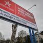 Sunday's vote is shaping up as a three-way race between the pro-Russian Socialist party of President Igor Dodon, whose posters are seen here, the ruling Democratic party and a pro-European alliance