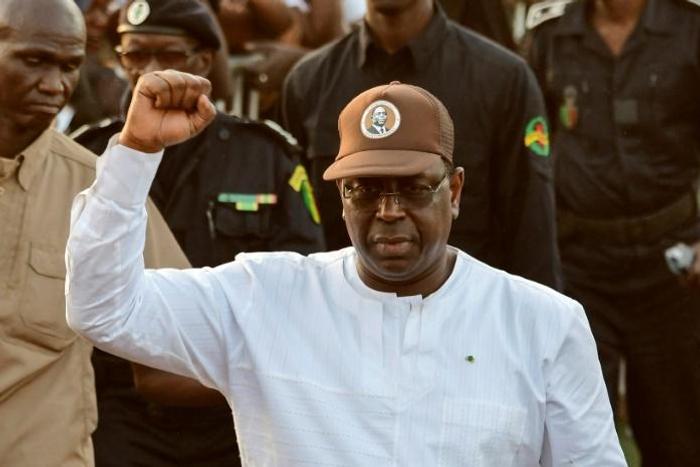 Macky Sall, seen here at an election rally near the northern town of Saint Louis, is returning for a second term in office