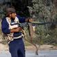 A Libyan fighter loyal to the Government of National Accord in clashes with forces loyal to strongman Khalifa Haftar south of the capital Tripoli