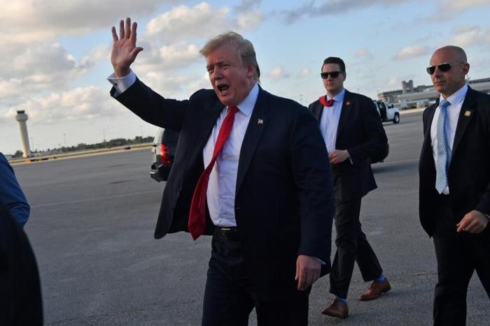 US President Donald Trump, pictured on April 18, 2019, again described the Mueller report as a "hoax"
