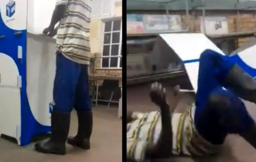 Hilarious video of a drunk man struggling to cast his vote will leave you in stitches