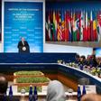 US Secretary of State Mike Pompeo speaks to a 79-nation conference in Washington on the fight against Islamic State