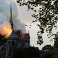 Some of the hundreds of tonnes of lead in the spire and the roof of Paris' Notre Dame cathedral melted in the extreme heat from the blaze