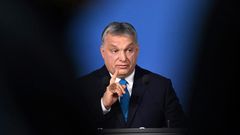 Hungarian Prime Minister Viktor Orban speaks during a press conference in January 2019