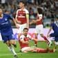 Eden Hazard celebrates after scoring in Chelsea's 4-1 win over Arsenal in the Europa League final in Baku