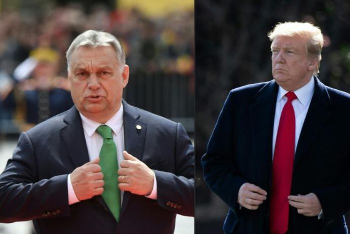 US President Donald Trump (R) will welcome Hungarian Prime Minister Viktor Orban (L) to the White House for talks on trade, energy and cyber security