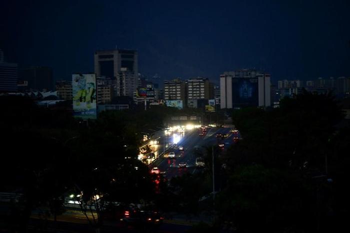 View of Caracas taken on March 8, 2019 during the worst power outage in Venezuela's history