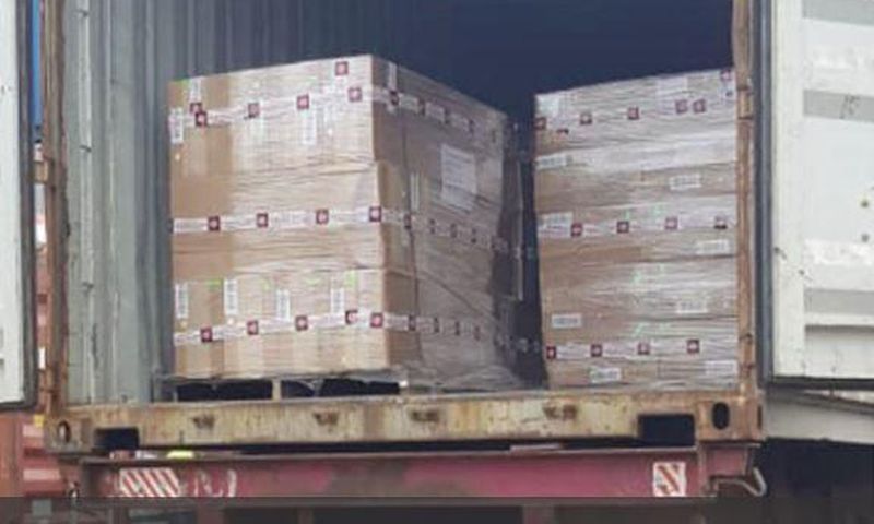 Container with firearms