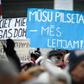 'Hands off our Mayor Usakovs' read placards at the demonstration supporting Riga's pro-Kremlin chief