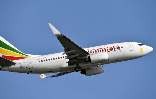 Ethiopian Airlines, with more than 100 aircraft, is the largest in Africa. Pictured here: a Boeing 737-700 aircraft taking off in November 2018