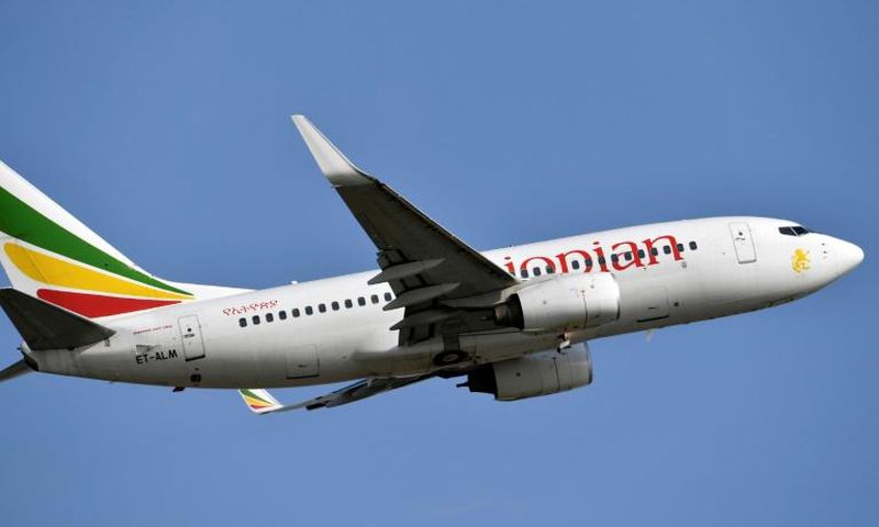 Ethiopian Airlines, with more than 100 aircraft, is the largest in Africa. Pictured here: a Boeing 737-700 aircraft taking off in November 2018