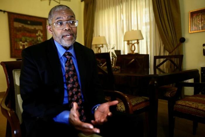 Cyril Sartor, special assistant to the US president and senior director for African Affairs at the National Security Council, talks to AFP in the Sudanese capital Khartoum at the end of a four-day visit