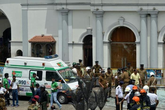 The first explosions were reported at St Anthony's Shrine (pictured) in Colombo and St Sebastian's Church in the town of Negombo just outside the capital