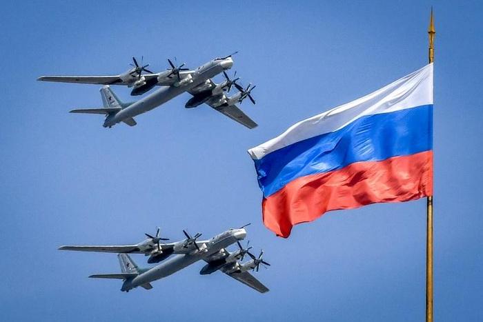 The Russian aircraft included two Tu-95 strategic bombers, similar to the ones pictured May 4, 2019