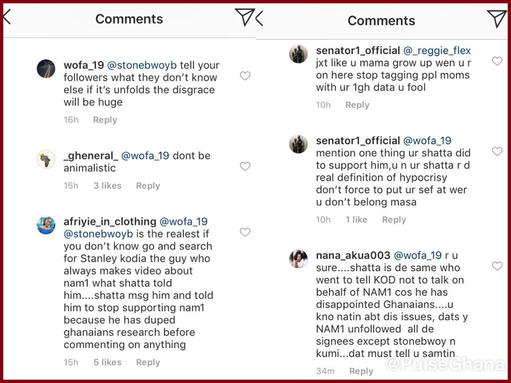 Stonebwoy and Shatta Wale roasted for being hypocrites after reacting to NAM1’s return