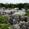 A view of the cluster of corrugated iron huts that make up Australia's Camp Four for refugees on the Pacific island of Nauru